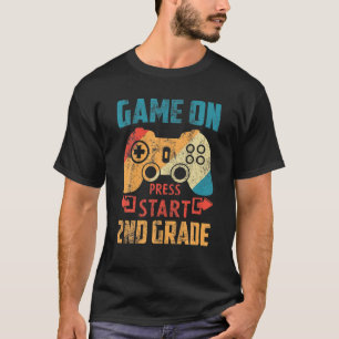 Vintage 2Nd Grade Gamer   Back To School Video Gam T-Shirt