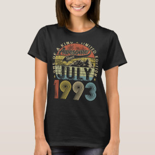 Vintage 30th Birthday Legend Since July 1993 For T-Shirt