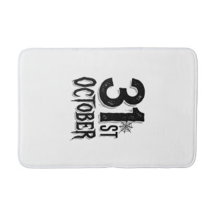 Vintage 31st October Halloween Typography Design_1 Bath Mat
