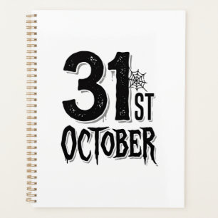 Vintage 31st October Halloween Typography Design_1 Planner