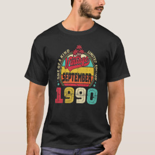 Vintage 32nd Birthday Awesome Since September 1990 T-Shirt