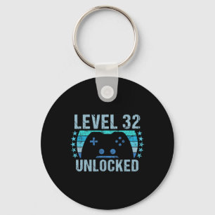 Vintage 32nd Birthday Gift 32 Year Old Boy Girl Ga Key Ring