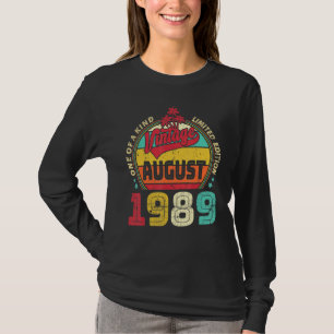 Vintage 33rd Birthday Awesome Since August 1989 Ep T-Shirt