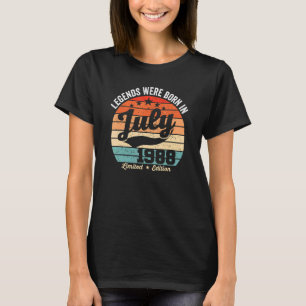Vintage 34th Birthday Legends Were Born In July 19 T-Shirt