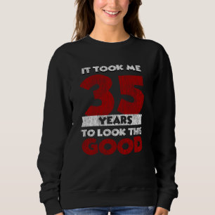 Vintage 35 Years Old Funny 35th Birthday Gift Sweatshirt
