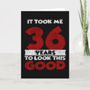 Vintage 36 Years Old Funny 36th Birthday Gift Card