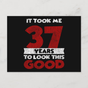Vintage 37 Years Old Funny 37th Birthday Gift Postcard