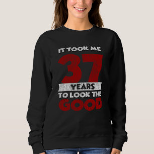 Vintage 37 Years Old Funny 37th Birthday Gift Sweatshirt