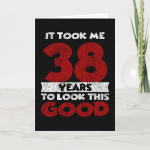Vintage 38 Years Old Funny 38th Birthday Gift Card