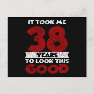 Vintage 38 Years Old Funny 38th Birthday Gift Postcard