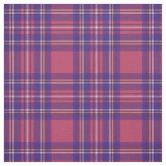 Vintage 3 warm pink/blue/purple/yellow/white plaid fabric