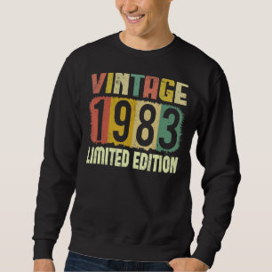 Vintage 40 Birthday Decorations Men 40th BDay 1983 Sweatshirt