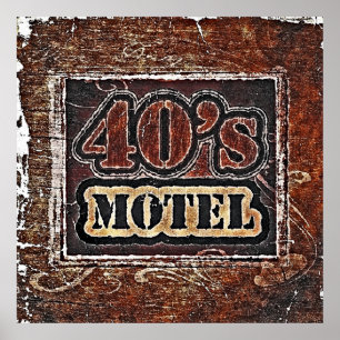 Vintage 40's Motel - Poster