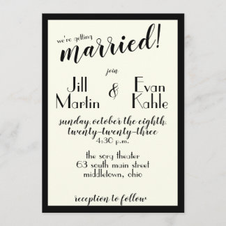 Vintage 40's movie invitation