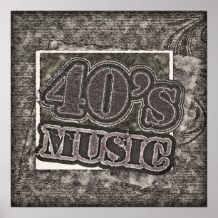 Vintage 40's Music - Poster