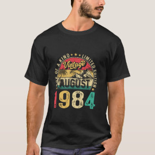 Vintage 40th Birthday Funny August 1984 Men Women T-Shirt