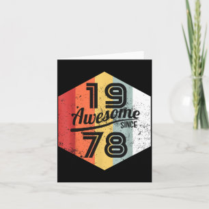 Vintage 40th Birthday Gift Clic Retro 1978 Card
