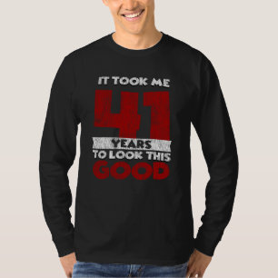 Vintage 41 Years Old Funny 41st Birthday Gift T-Shirt
