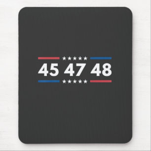 Vintage 45 47 48 Trump 2024 USA Flag President Mouse Pad