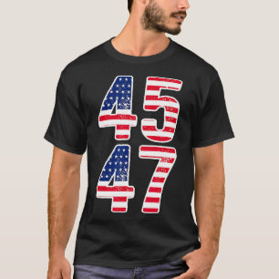 Vintage 45 47 Squared 2024 Election Gift Men Women T-Shirt