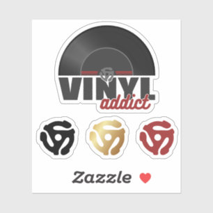 Vintage 45 RPM Vinyl Record Sticker – Retro Music 