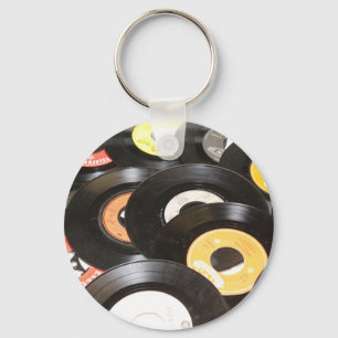 Vintage 45rpm Records Key Ring