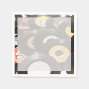 Vintage 45rpm Records Napkin