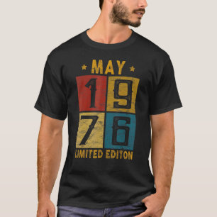Vintage 46th Birthday May 1976 Born In 1976 46 Yrs T-Shirt