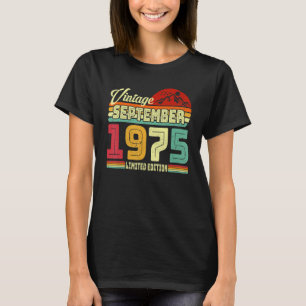Vintage 47th Birthday Awesome Since September 1975 T-Shirt