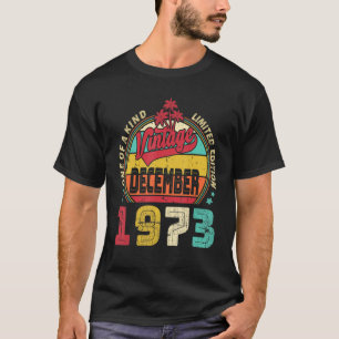 Vintage 49th Birthday Awesome Since December 1973 T-Shirt