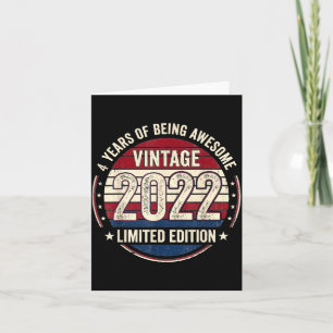 Vintage 4 Birthday Decorations Men 4yr 2022 4th Card