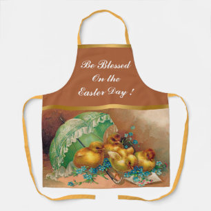 Vintage 4 Chickens Easter Holiday Apron