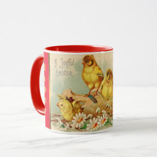 Vintage 4 Chickens Easter Holiday Mug