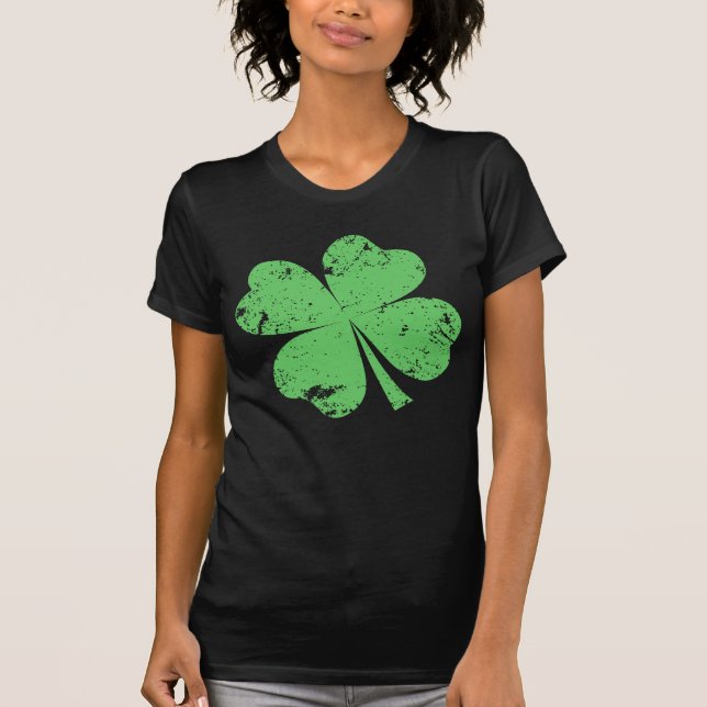 'Vintage' 4-leaf Clover T-Shirt (Front)