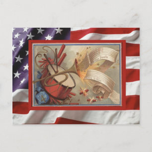 Vintage 4th July, Celebration Postcard
