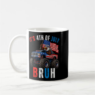 Vintage 4th Of July Bro Monster Truck Bald Eagle Coffee Mug
