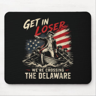 Vintage 4th Of July Get In Crossing The Delaware Mouse Pad