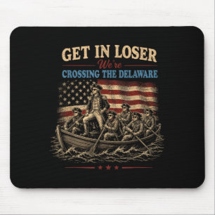 Vintage 4th Of July Get In Crossing The Delaware Mouse Pad