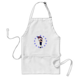 Vintage 4th of July Patriotic Art Standard Apron
