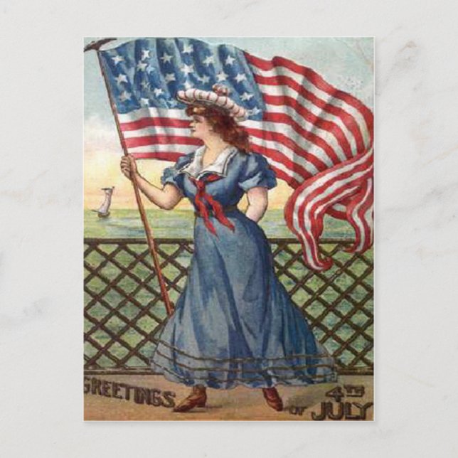 vintage 4th of July Postcard (Front)