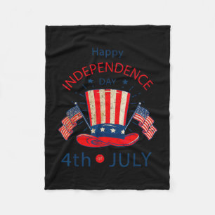 Vintage 4th of july - vintage independence day fleece blanket