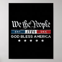 Vintage 4th Of July - We The People Usa God Bless