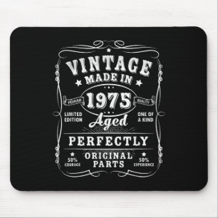 Vintage 50 Birthday Decorations Men 50yr 1975 50th Mouse Pad