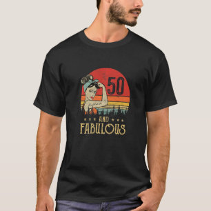 Vintage 50 Years Old Birthday And Fabulous 50th Bi T-Shirt