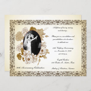 Vintage 50th Anniversary Celebration Invitation