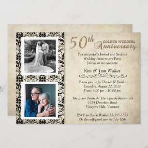 Vintage 50th Anniversary Celebration Invitation