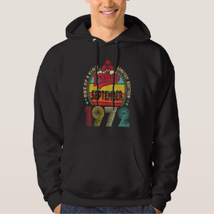 Vintage 50th Birthday Awesome Since September 1972 Hoodie