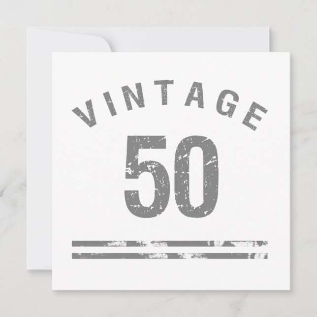 Vintage 50th Birthday Card (Front)