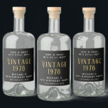 Vintage 50th Birthday Party Black Liquor Bottle Label<br><div class="desc">Funny black liquor bottle labels for his 50th birthday party. Personalise the "Take a Shot He's Still Hot" text if desired,  "Vintage" with the year he was born,  his name and the party date.</div>