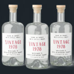 Vintage 50th Birthday Party Liquor Bottle Label<br><div class="desc">Fun liquor bottle labels for his 50th birthday party. Personalise the "Take a Shot He's Still Hot" text if desired,  "Vintage" with the year he was born,  his name and the party date.</div>